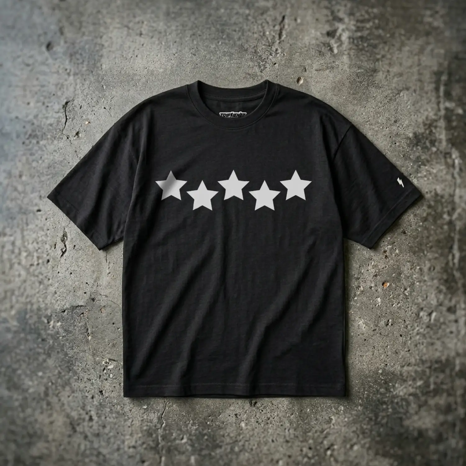 Estrellas High Standard playera negra oversize - Image 2