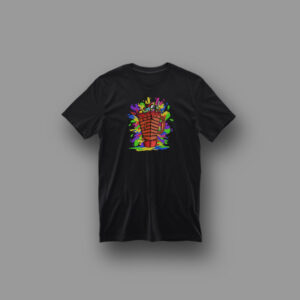 Playera con estampado de una licuachela